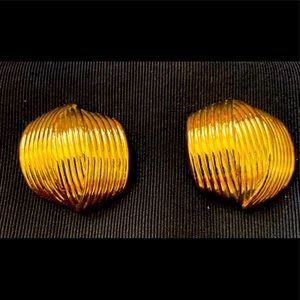 Clip on gold plated earrings